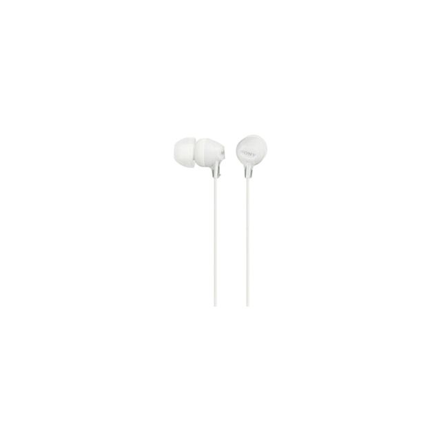 Sony - Plugs d'oreille EX15AP Microphone blanc | Blister une pièce 1 | 6 morceaux