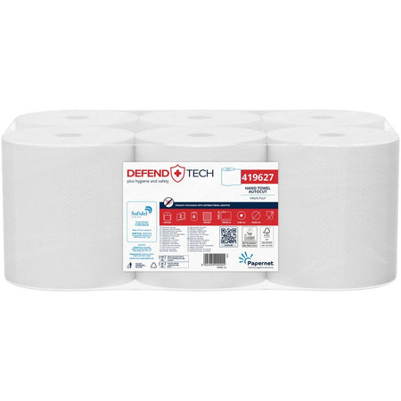 Papernet -   handdoekrol, 2-laags, 140 meter, pak van 6 rollen
