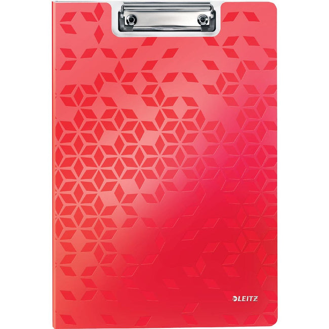 Leitz - WOW clip folder with cover, ft A4, red