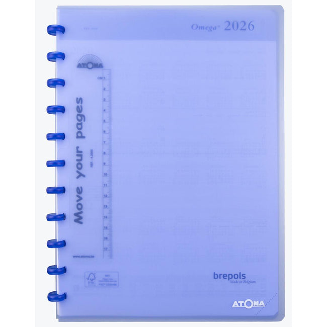 Atoma - agenda, ft A4, papier blanc, 128 pages, 1 semaine sur 2 pages, 2026
