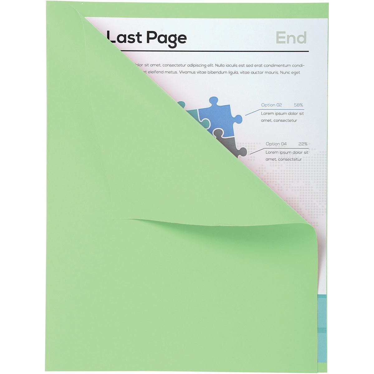 Exacompta - Classeur Forever avec bord apparent, format A4, paquet de 100, vert