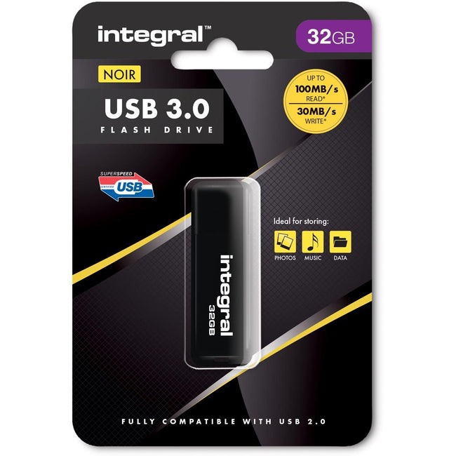 Integral - USB stick 3.0, 32 GB, black