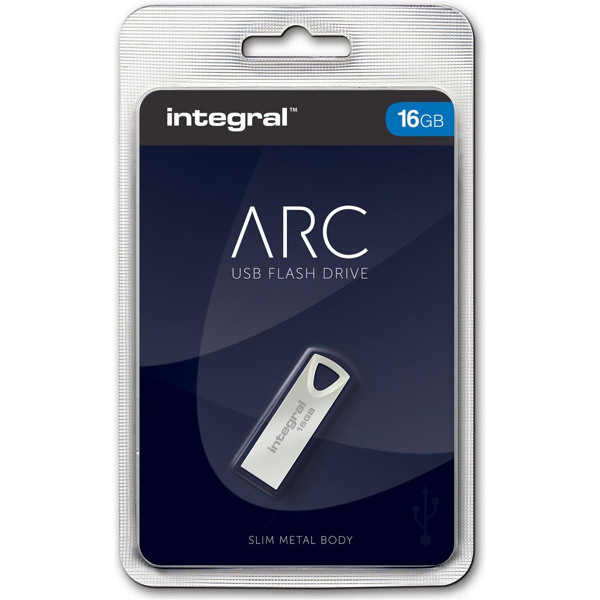 Integral - ARC USB Stick 2.0, 16 GB, Silber