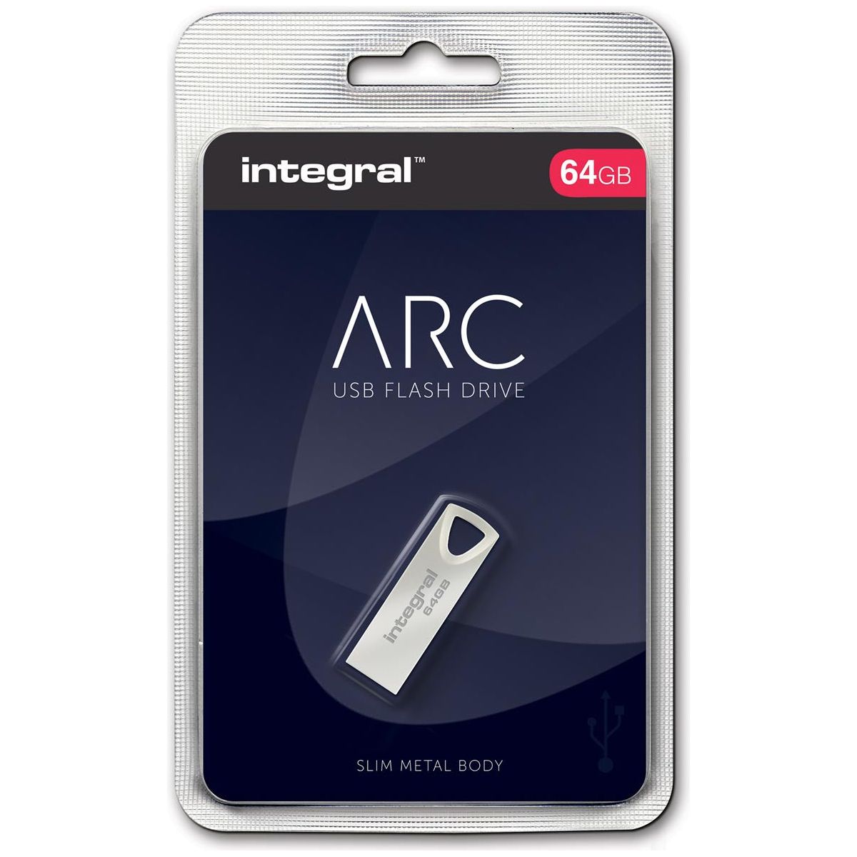 Integral - ARC USB Stick 2.0, 64 GB, Silber