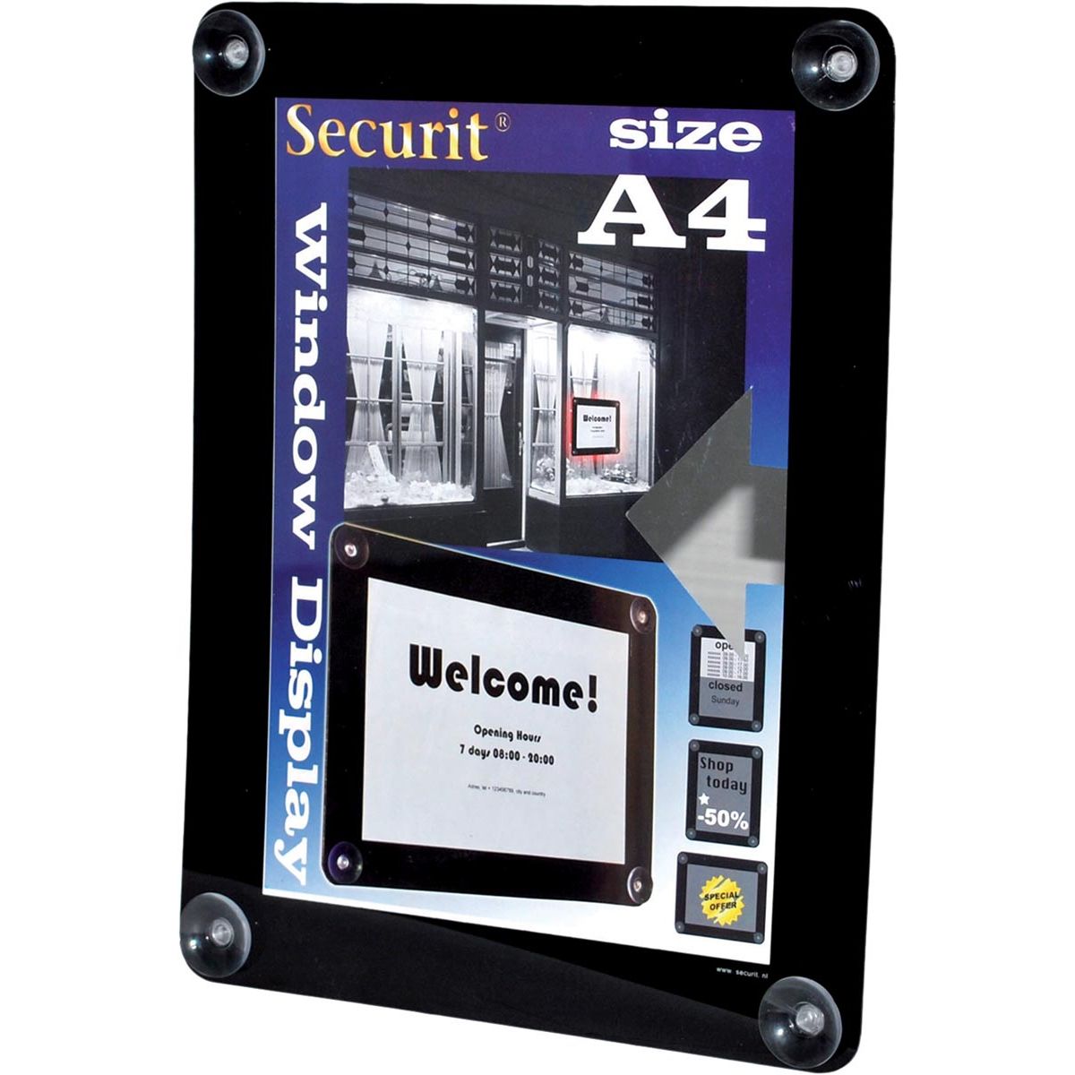 Securit - Showcase poster frame A4, black