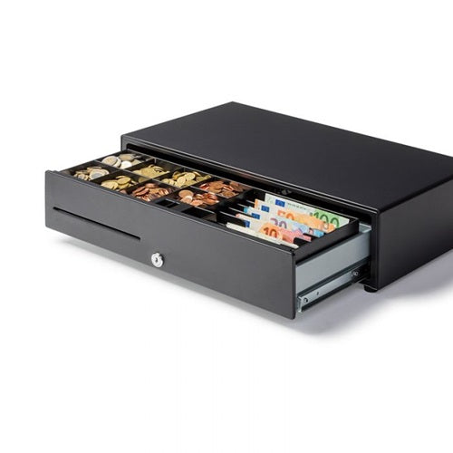 Klika - Cash drawer wide 50cm black 24V 1A shallow