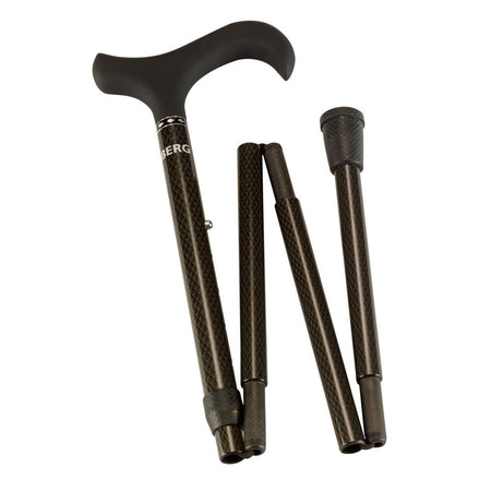 Able2 -  Wandelstok  opvouwb carbon soft derby zwart