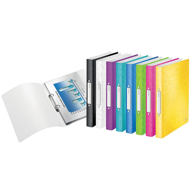Leitz - WOW ring binder, made of PP, ft A4, assorted colours