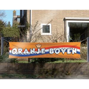 Mega bannier oranje boven 180x40cm