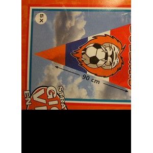 Méga drapeau ligne orange/rouge-blanc-bleu avec lion 10 mètres