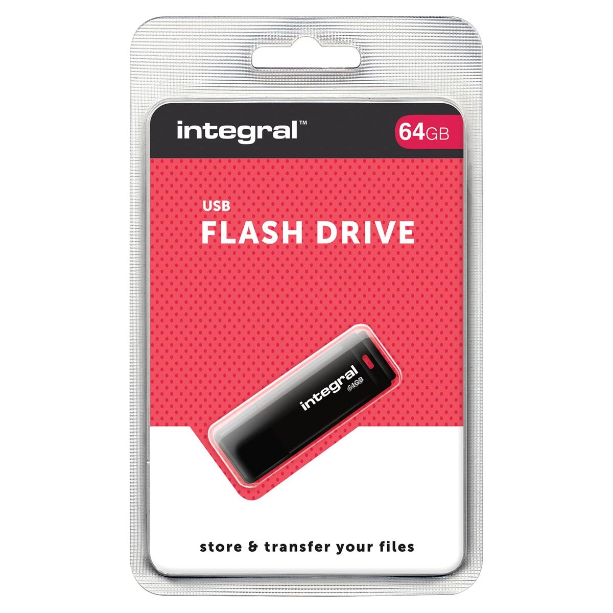 Integral - USB 2.0 Stick, 64 GB, Schwarz