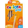 Carioca -  kleurpotlood Baby 3-in-1, geassorteerde kleuren, 6 stuks in een kartonnen etui