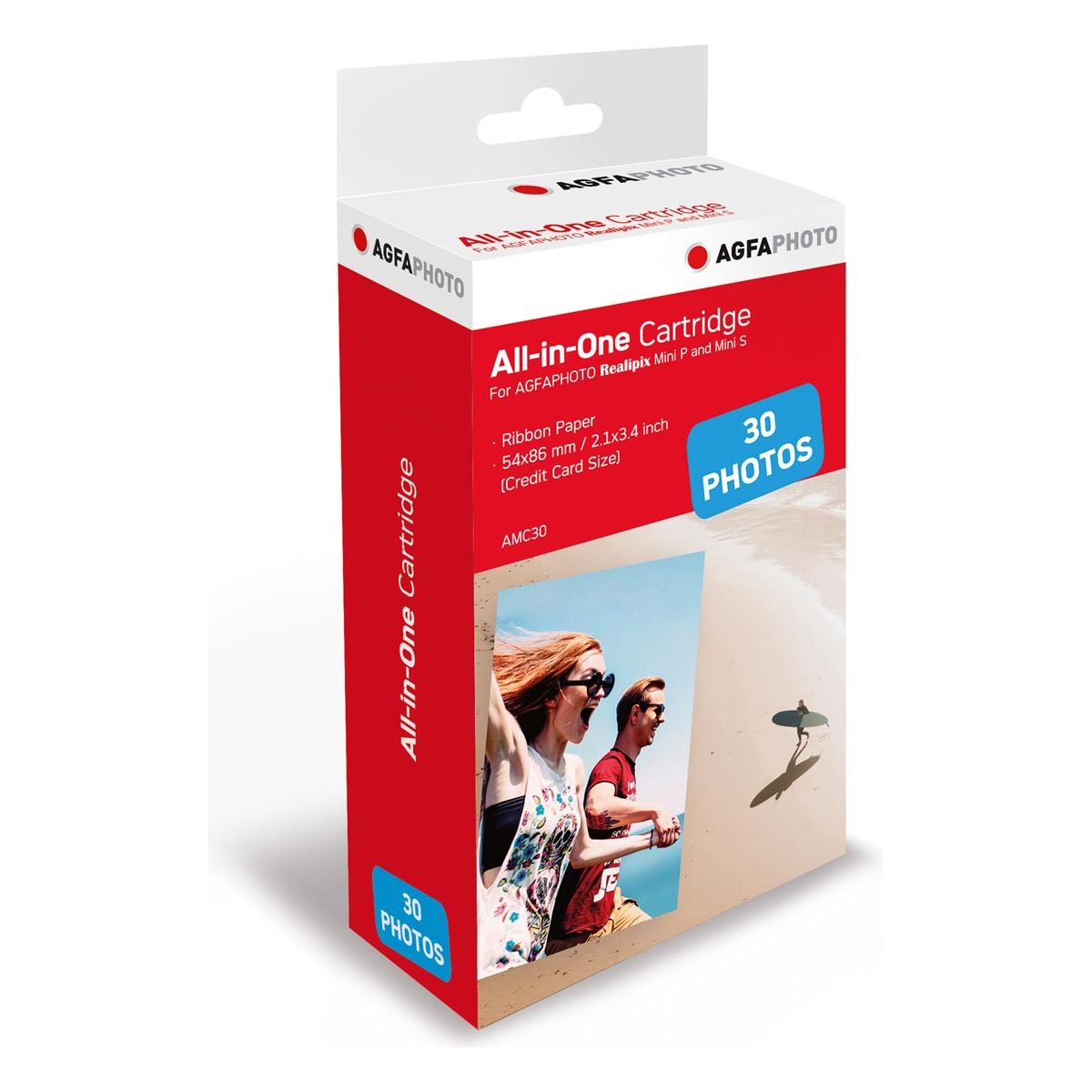 AgfaPhoto -  vulling voor fotoprinter Realipix Mini P, cartridge en 30 vel fotopapier