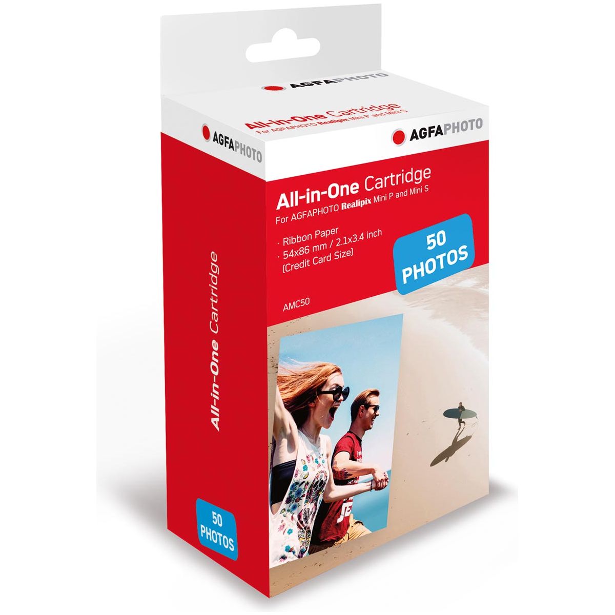 AgfaPhoto -  vulling voor fotoprinter Realipix Mini P, cartridge en 50 vel fotopapier