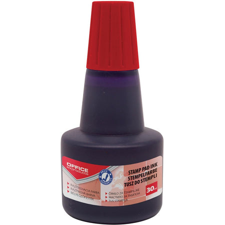 OFFICE products -   stempelinkt, zonder olie, 30 ml, rood