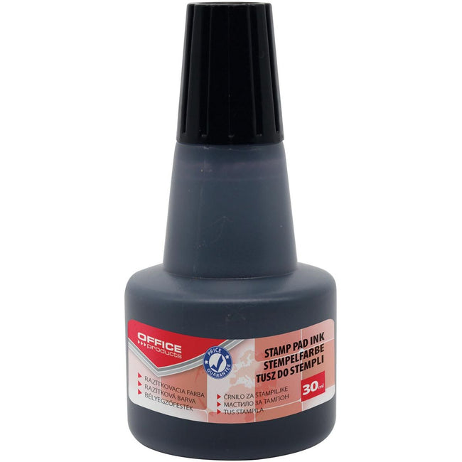 OFFICE products -   stempelinkt, zonder olie, 30 ml, zwart