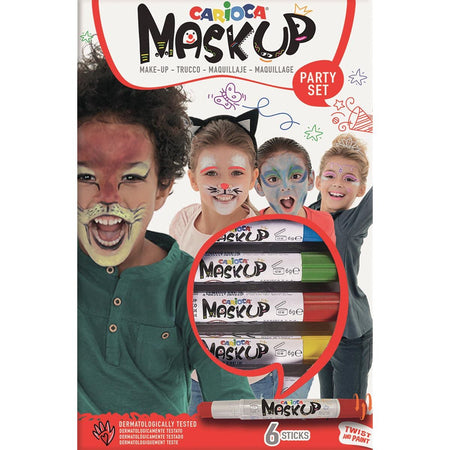 Carioca -  maquillagestiften Mask Up Party Set, doos met 6 stiften