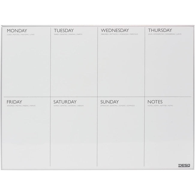 Desq - magnetische weekplanner ft 45 X 60 cm