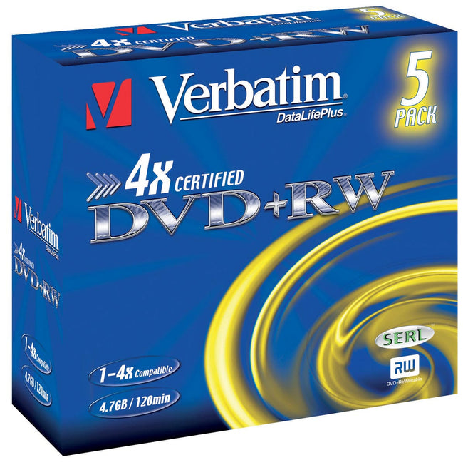 Verbatim - Verbatim DVD rewritable, doos van 5 stuks, individueel verpakt (Jewel Case)