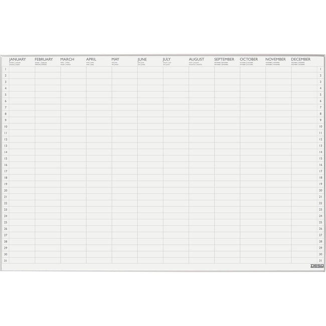 Desq -  jaarplanner Ultra Thin, magnetisch, ft 60 x 90 cm