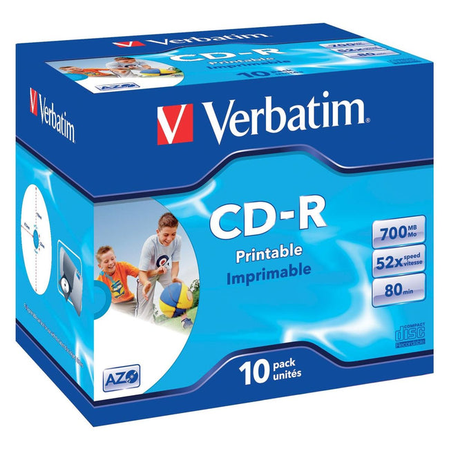 Verbatim - Verbatim CD recordable, doos van 10 stuks, individueel verpakt (Jewel Case)