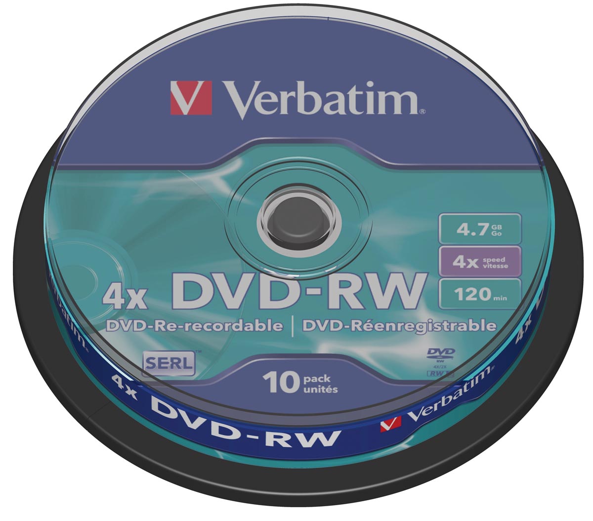 Verbatim - DVD Verbatim DVD -rw, broche de 10 pièces