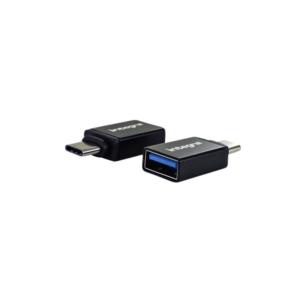 Integral -  INADUSB3.0ATOCTW tussenstuk voor kabels USB Type-A USB Type-C Zwart