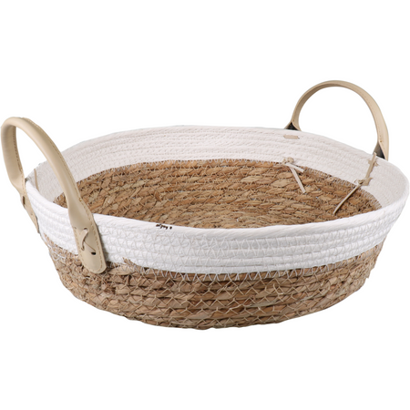 Klika -  Mand | papier met zeegras | 10cm | rond | naturel | 20 stuks
