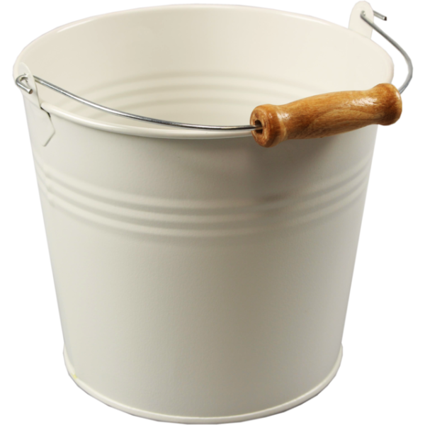 Timmers - Cubo, Zinc, 14cm alto x diámetro 16cm 2,31 litros blanco