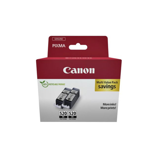 Canon - Inkcartridge Canon PGI -520 Black 2x | Setzen Sie ein 2 Stück