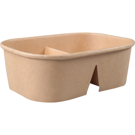 Klika - Bak | Carta Kraft + PP | 2 scomparti | 700ml| scatola da un chilo | 171x118x57mm | 300 pezzi