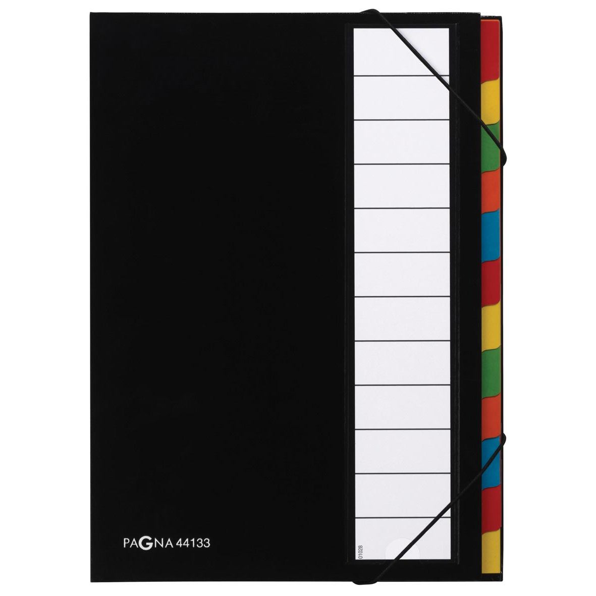 Pagna - carpeta clasificadora para pies A4, 12 compartimentos, negra