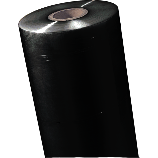 Klika - Lámina | película estirable en rollo manual | LLDPE | 50cm | 300m | 20my | negro | 6 rollos