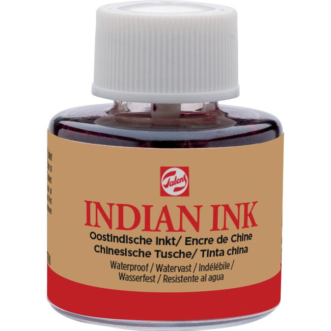Talens -  Oostindische inkt, flesje van 11 ml, zwart