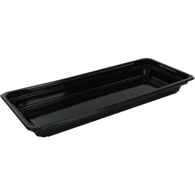 Klika - Scale | sushi tray | recycled PET | rectangular | 212x91x21mm | black | 750 pieces