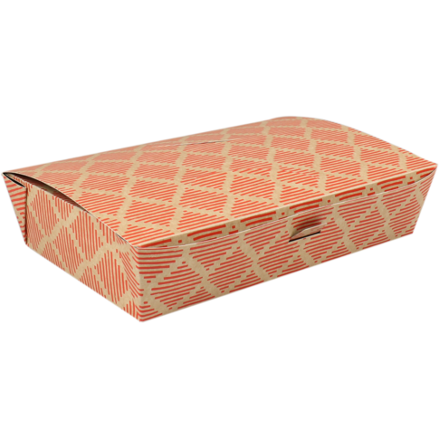 Klika - Sushibox | Cardboard + PP | 215x135x50mm | Rouge | 225 pièces