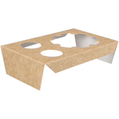 Klika - Incrustation | Pour Sushibox | 150x95x40mm | Cardboard | Brun blanc 450 pièces