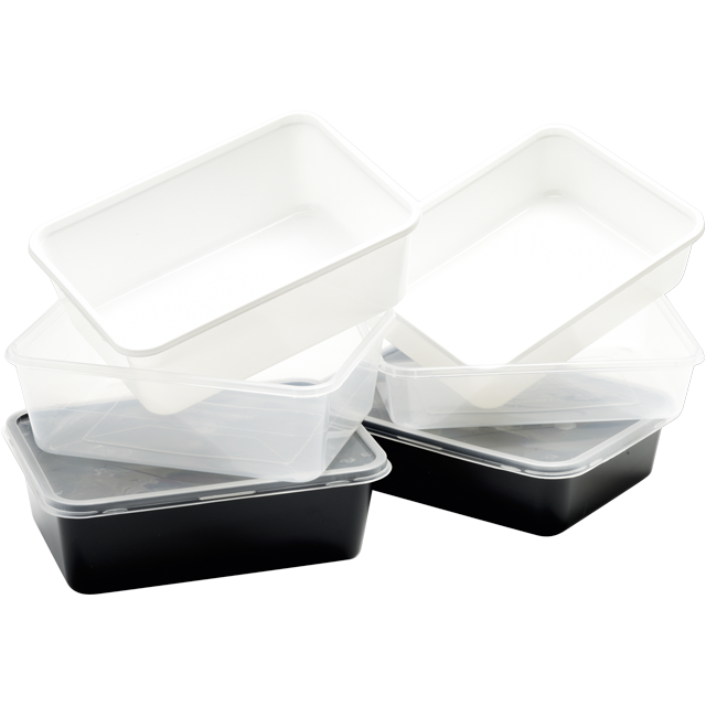 Klika - PP injection molding container 182x135x63mm 750cc black 500 pieces