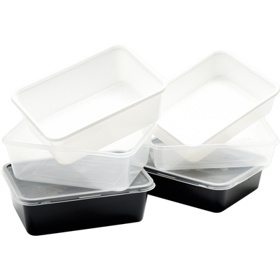 Klika - PP injection molding container 182x135x63mm 750cc black 500 pieces
