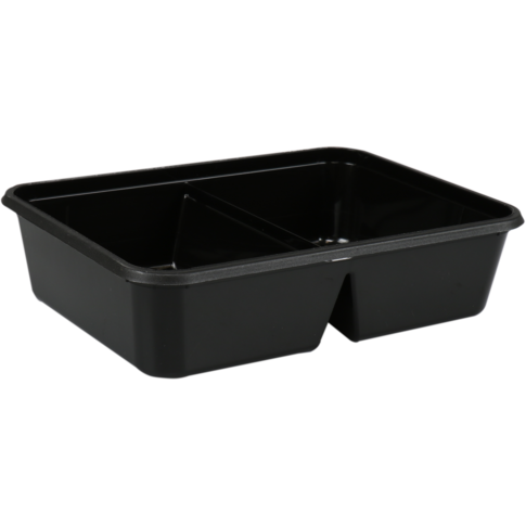 Klika - Bak | Pp | 2-Box | 350 ml | 182x135x45mm | Schwarz | 500 Stücke