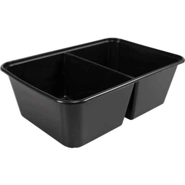 Klika -  Bak | PP | 2-vaks | 700ml | 172x120x50mm | zwart | 500 stuks