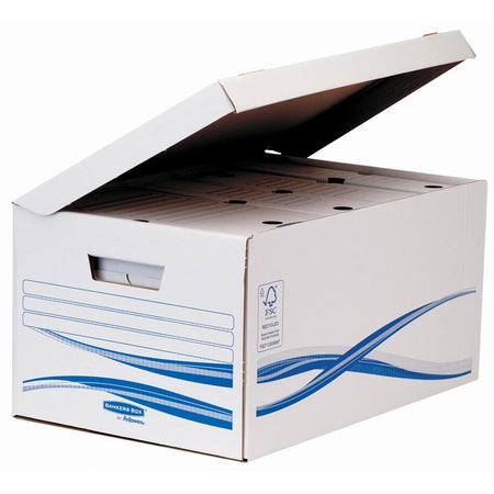 Bankers Box - basic, flip top maxi including 6 transfer archive boxes ft A4 with a spine of 8 cm