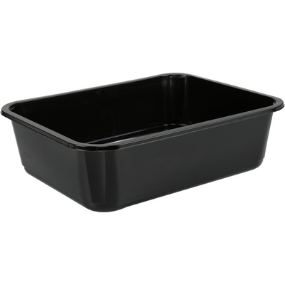 Klika - PP container H320/88 5000cc black sealable (injection molding container) 148 pieces!