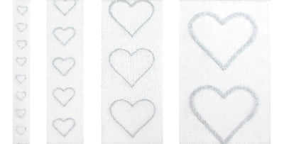 Lint Glittering Hearts Pink 10mx25mm