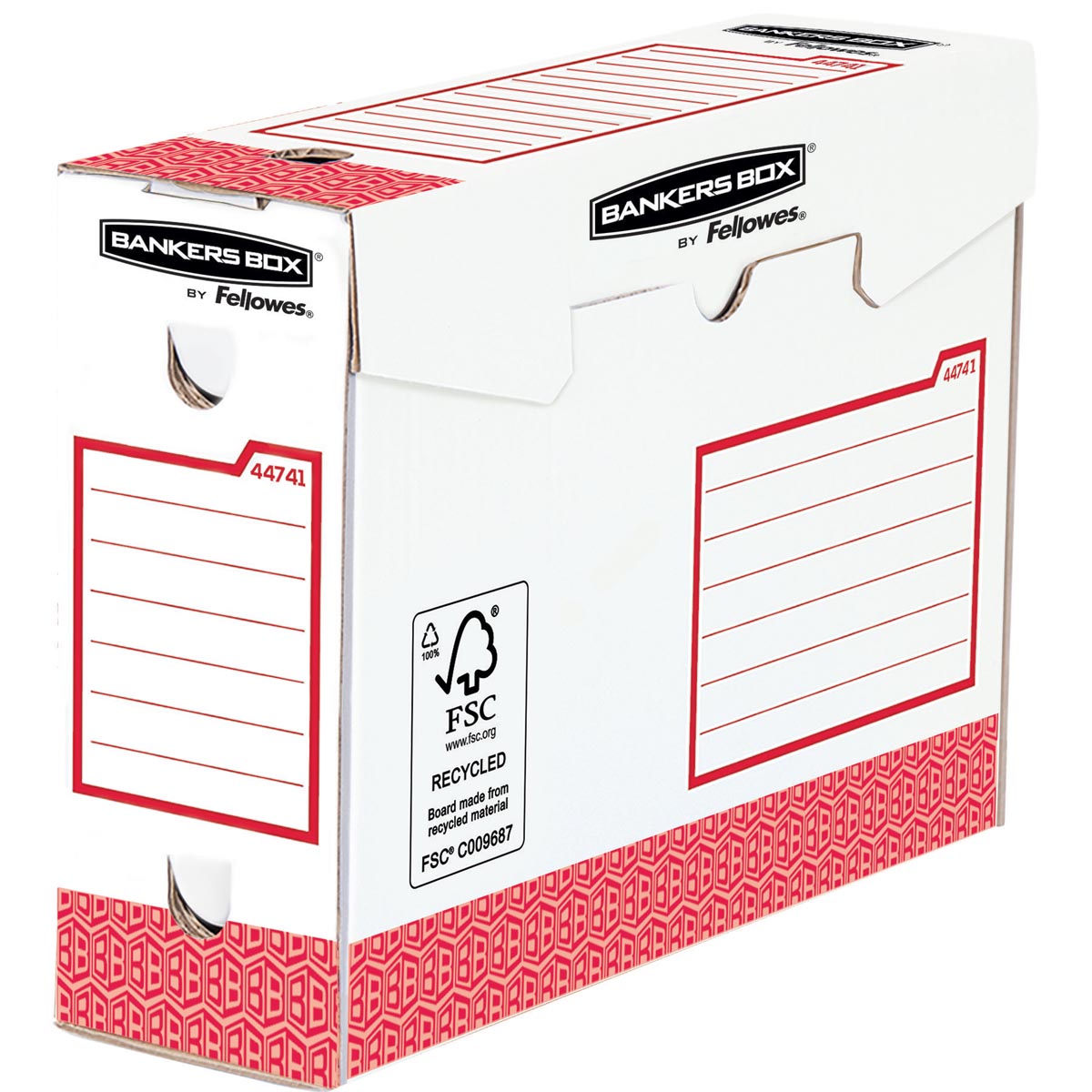 Bankers Box - Basic Archive Box Heavy Duty, Ft 9,5 x 24,5 x 33 cm, rouge, paquet de 20 pièces