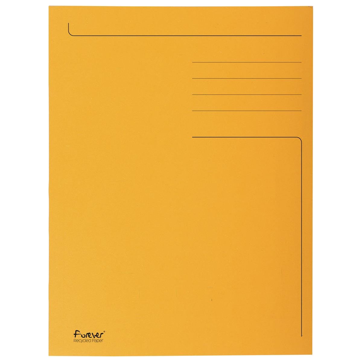 Exacompta - dossiermap Foldyne ft 24 x 32 cm (voor ft A4), oranje, doos van 50 stuks