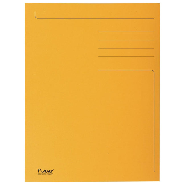 Exacompta - dossiermap Foldyne ft 24 x 32 cm (voor ft A4), oranje, doos van 50 stuks