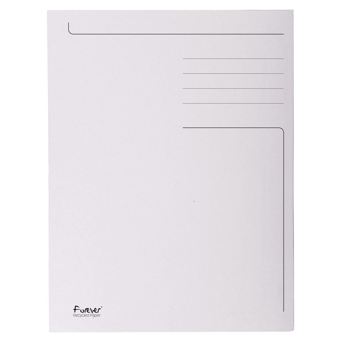 Exacompta - cartellina Foldyne ft 24 x 32 cm (per ft A4), grigio chiaro, conf. da 50 pezzi