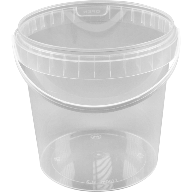 Klika -  Bak | PP | 1180ml | Ø133mm | met hengsel | incl. Deksel | transparant | 170 stuks