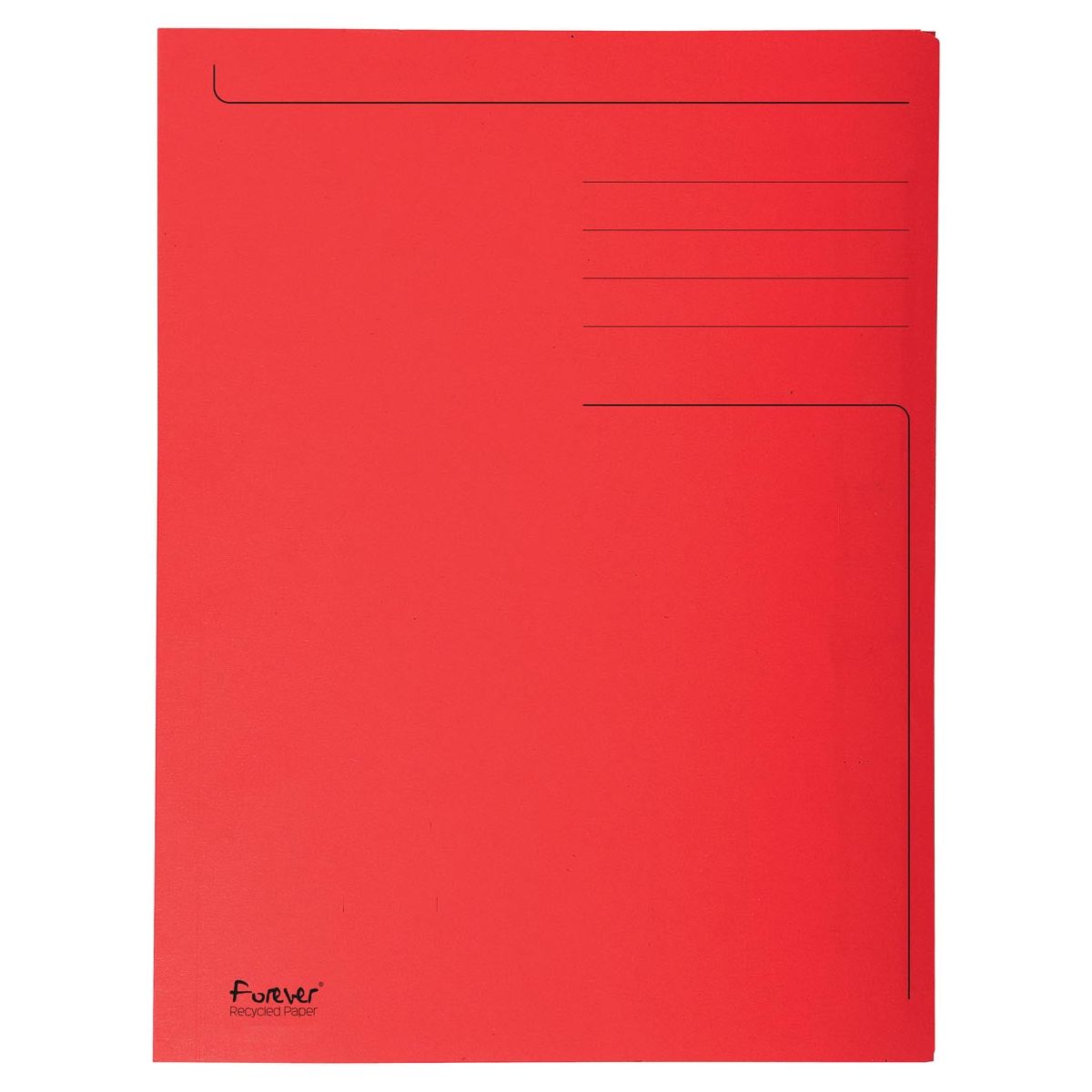 Exacompta - dossiermap Foldyne ft 24 x 35 cm (voor ft folio), rood, pak van 50 stuks